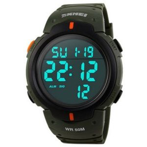Unisex LED Digital Alarm Waterproof Military Sport